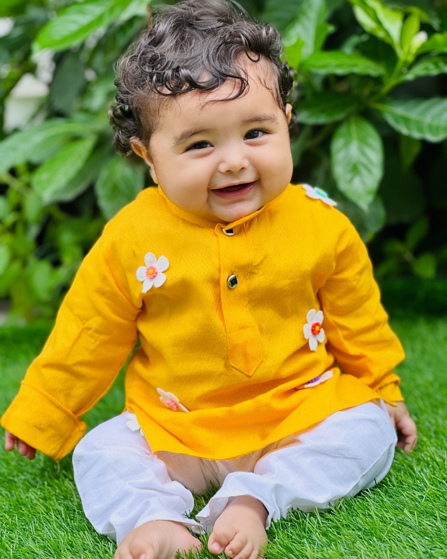 Boys Yellow Cotton Ethnic Wear Kurta Pyjama Set for NewBorn Toddler 0 to 15 Years kurta set for Boys 0 6 months Yellow